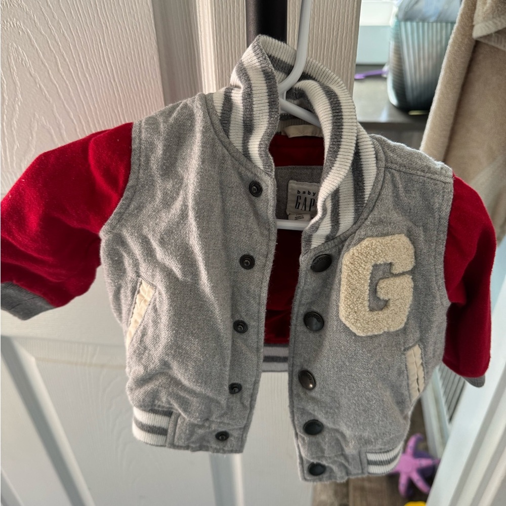 GAP Red and Gray Baby Jacket